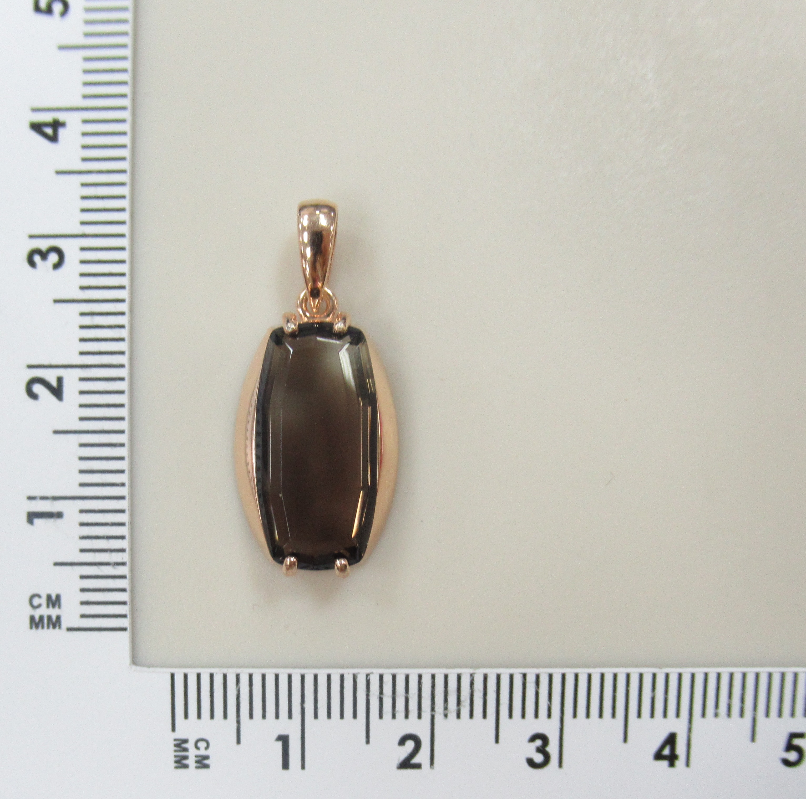 Серебряная подвеска с раухцитрином